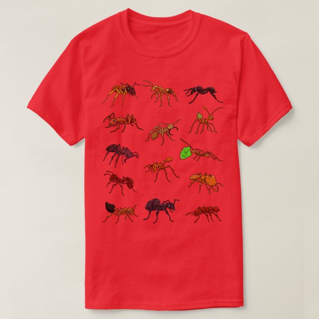 Many different species of ants T-Shirt (Design Front)