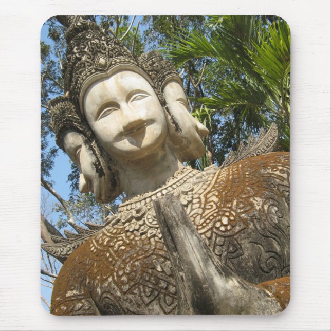 Many Face Wai ... Nong Khai, Isaan, Thailand Mouse Mat (Front)