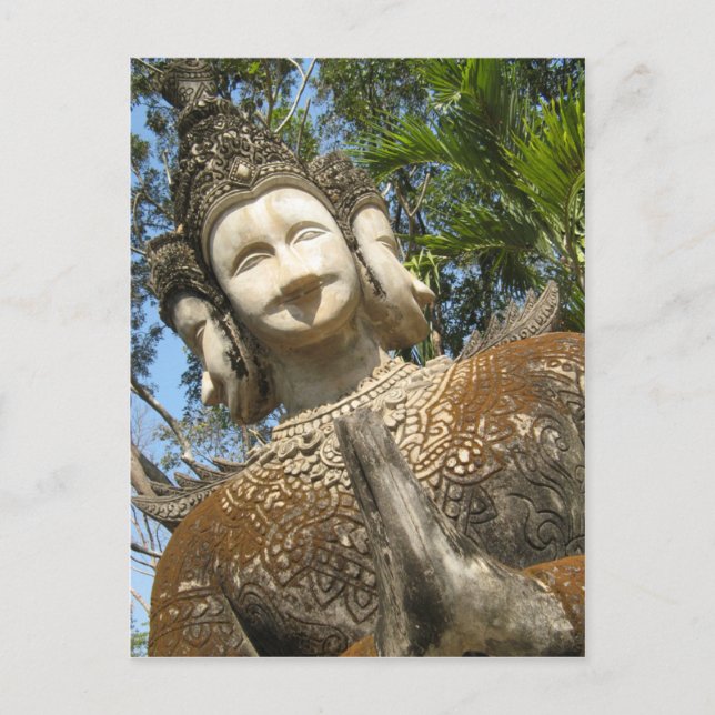 Many Face Wai ... Nong Khai, Isaan, Thailand Postcard (Front)