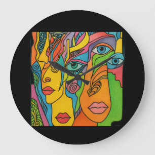 Many faces large clock