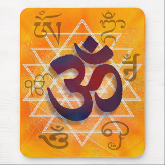 Many Faces of Om Mouse Mat
