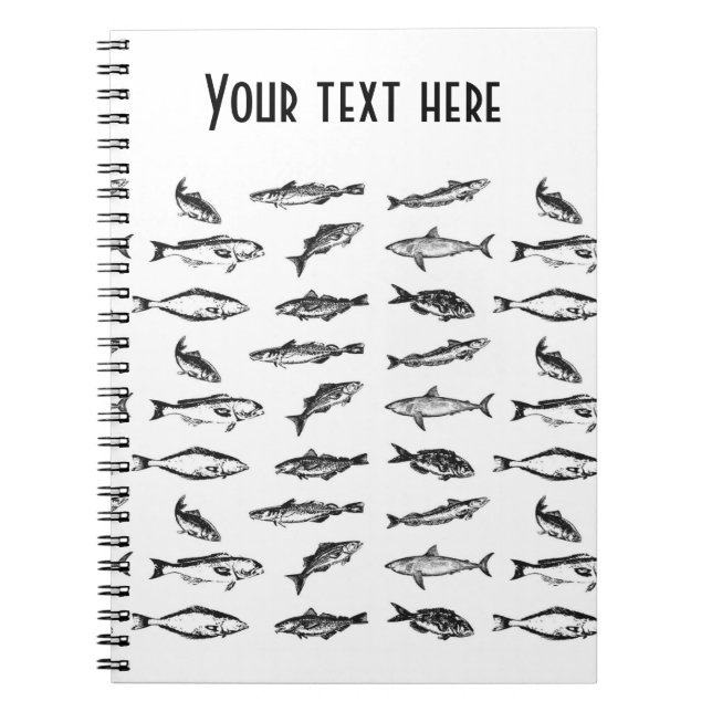 Many fishes: a collection of fish swimming notebook (Front)