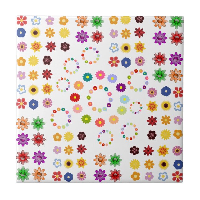 Many Flowers Tile (Front)