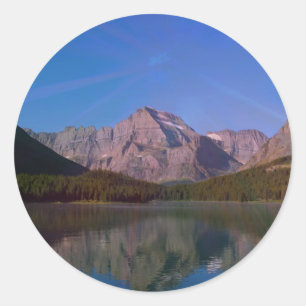 Many Glacier in Glacier National Park, Montana Classic Round Sticker