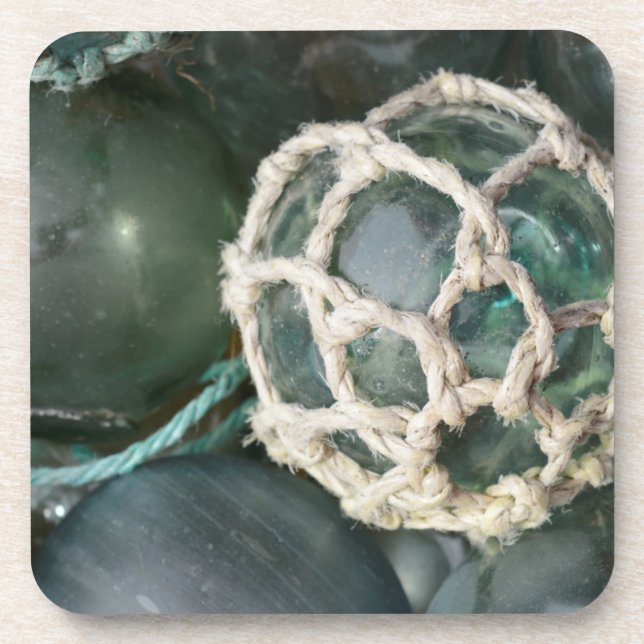 Many glass fishing floats, Alaska Coaster (Front)