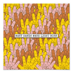 Many Hands Make Light Work Pattern Photo Print