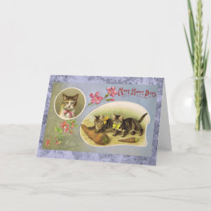 Many Happy Days Vintage Cat Card