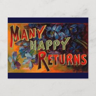 Many Happy Returns Postcard