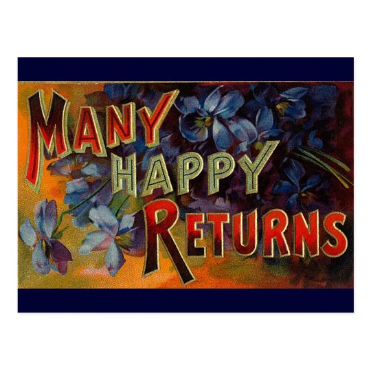 Many Happy Returns Postcard