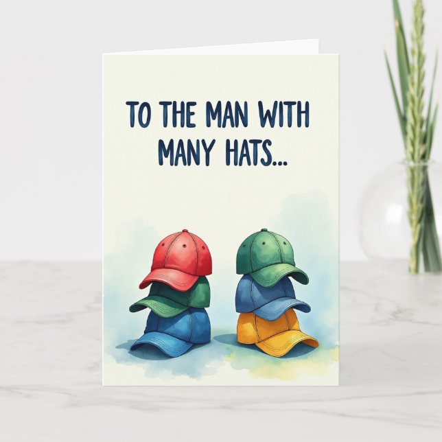 Many Hats Fathers Day Art Card (Front)