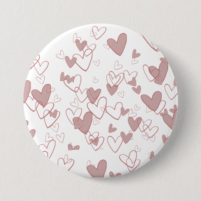 Many Hearts Large Round Badge (7,6 cm) (Front)