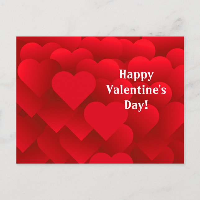 Many Hearts Valentine's Day Postcard (Front)