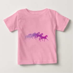Many Horses (purples) Baby T-Shirt