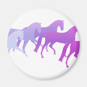 Many Horses (purples) Magnet