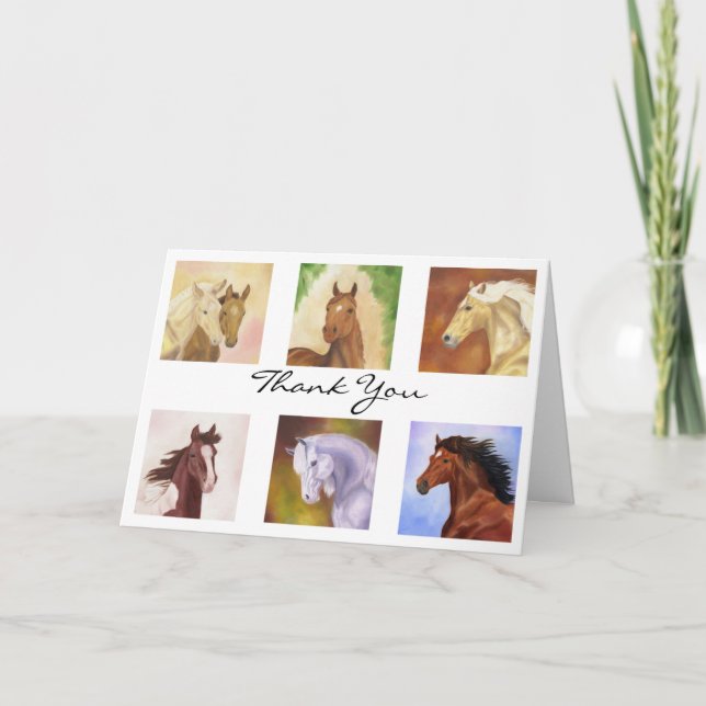 Many Horses Thank You card (Front)