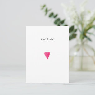 Many Liefs Roze Hart Hartje Quote Card