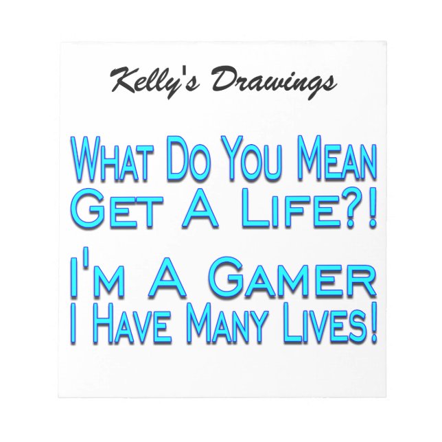 Many Lives Gamer Notepad (Front)