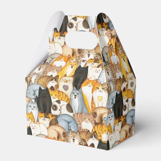 Many Many Cats Cute Cat Kitten Loves  Favour Box (Front Side)