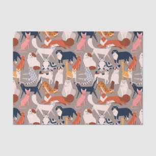 Many Many Cats - Cute Cat Lover  Tissue Paper