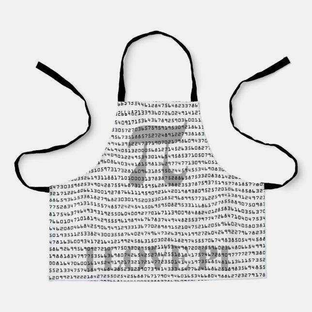 Many Many of Digits of Pi Mathematical Constant Apron (Front)