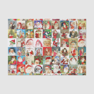 Many Many Vintage Santa Claus Tissue Paper