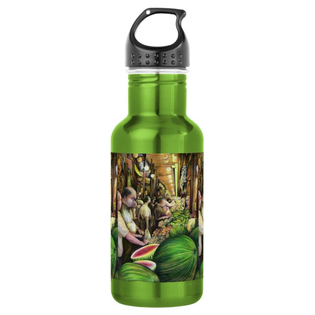 Many Men, Many Melons, Budapest 532 Ml Water Bottle (Front)