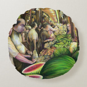 Many Men, Many Melons, Budapest Round Cushion