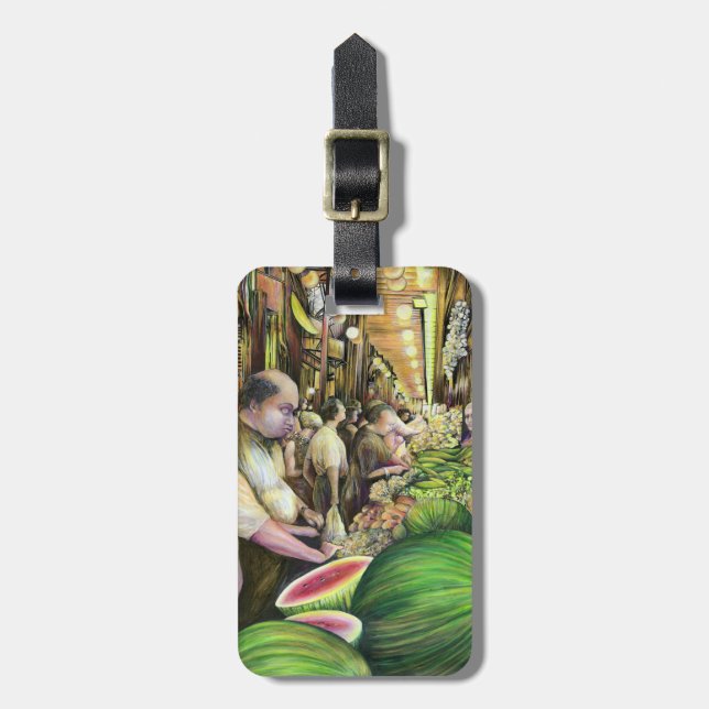 Many Men, Many Melons Luggage Tag (Front Vertical)