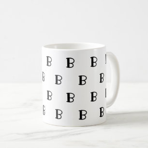 Many Monograms Custom Bold Letter Pattern Coffee Mug