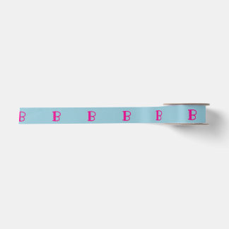 Many Monograms Custom Bold Letter Pattern Satin Ribbon