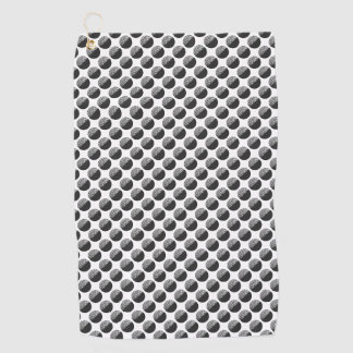 Many Moons Black & White Pattern Golf Towel
