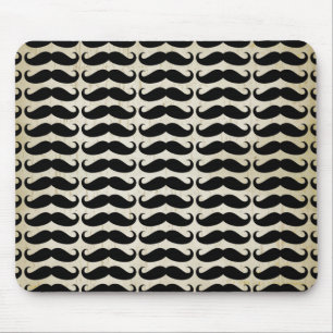 Many Moustaches Pattern Mouse Mat