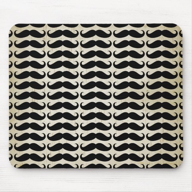 Many Moustaches Pattern Mouse Mat (Front)