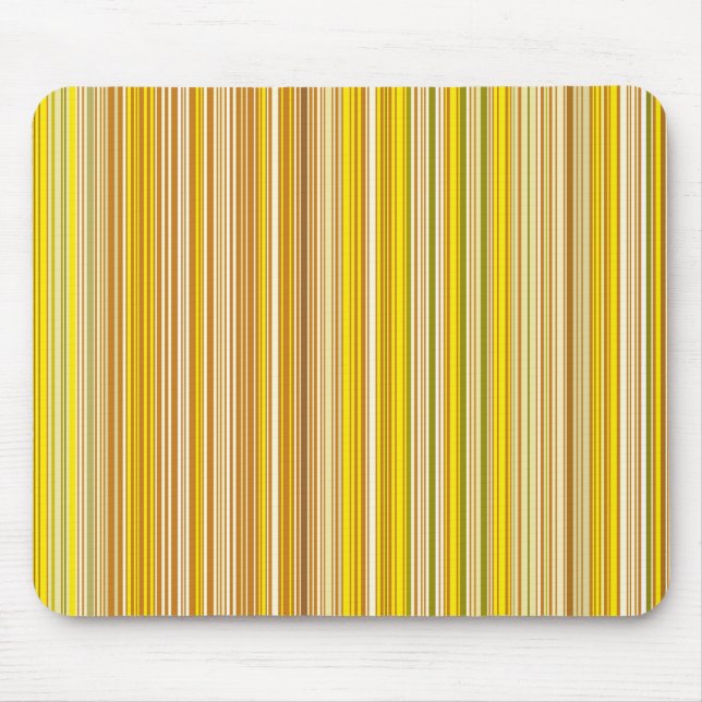 Many multi colored stripes in yellow... mouse mat (Front)