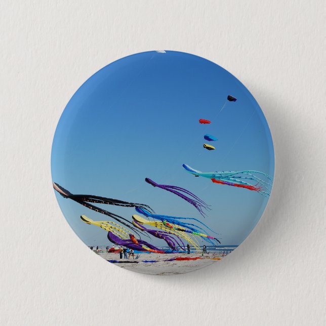 Many Multi Colour Kites 6 Cm Round Badge (Front)