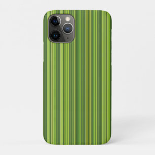 Many multi coloured stripes in green iPhone 11 pro case