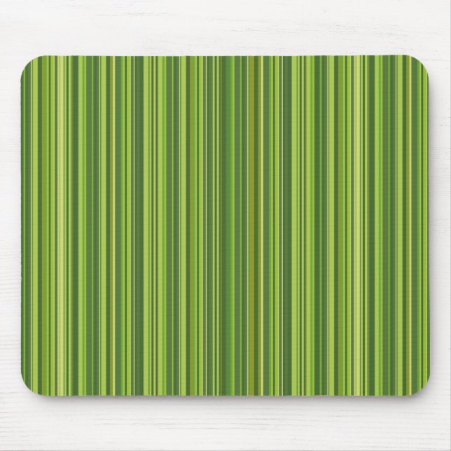 Many multi coloured stripes in green mouse mat (Front)