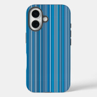 Many multi coloured stripes in the blue