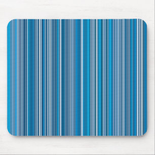 Many multi coloured stripes in the blue mouse mat