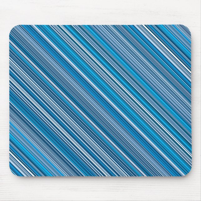 Many multi coloured stripes into the blue… mouse mat (Front)
