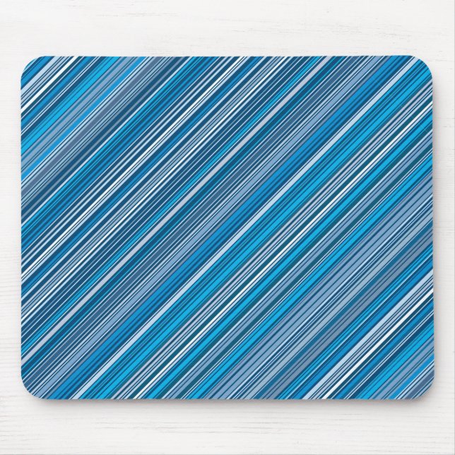 Many multi coloured stripes into the blue… mouse mat (Front)