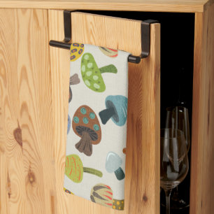 Many Mushrooms  Tea Towel