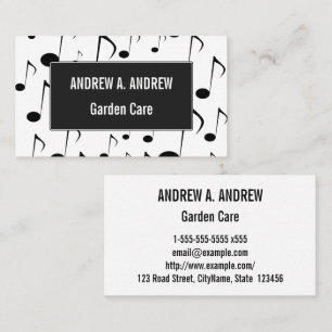 Many Musical Notes Pattern Business Card