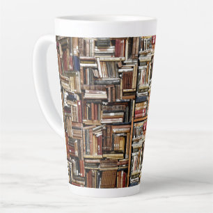 MANY OLD BOOKS PHOTOGRAPH LATTE MUG