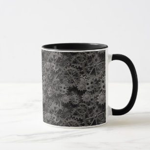 Many old rusty metal gears or machine parts mug
