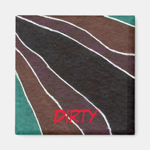 "Many Paths" Abstract Dishwasher Status Magnet