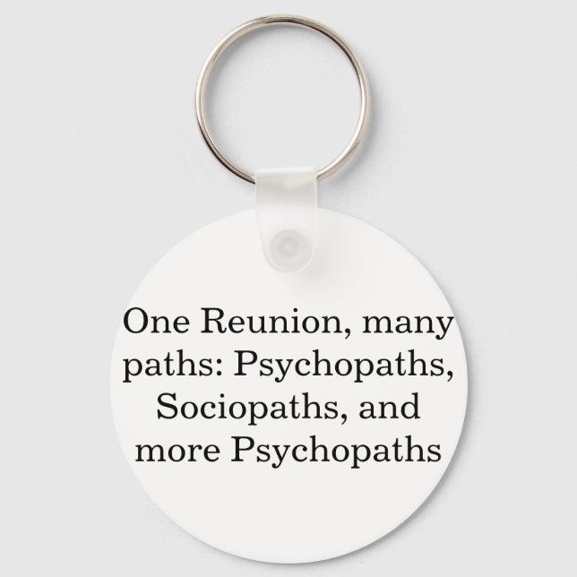 Many Paths Funny Family Reunion Keychain (Front)