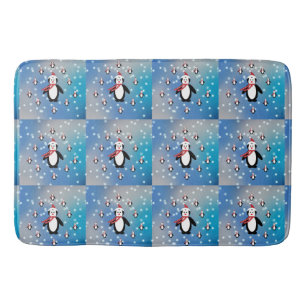 Many Penguins Bath Mat