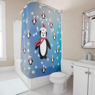 Many Penguins Shower Curtain