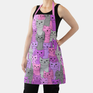 Many Pink Cats Design Apron